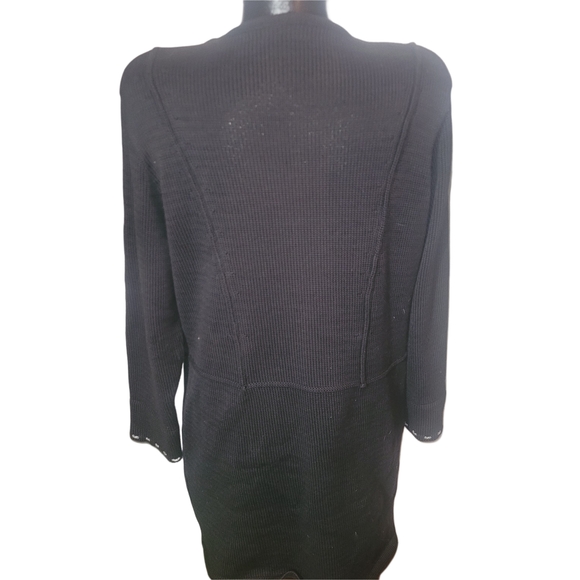 Putorti Black Knit Mid-length Sweater Cardigan L - Picture 5 of 6